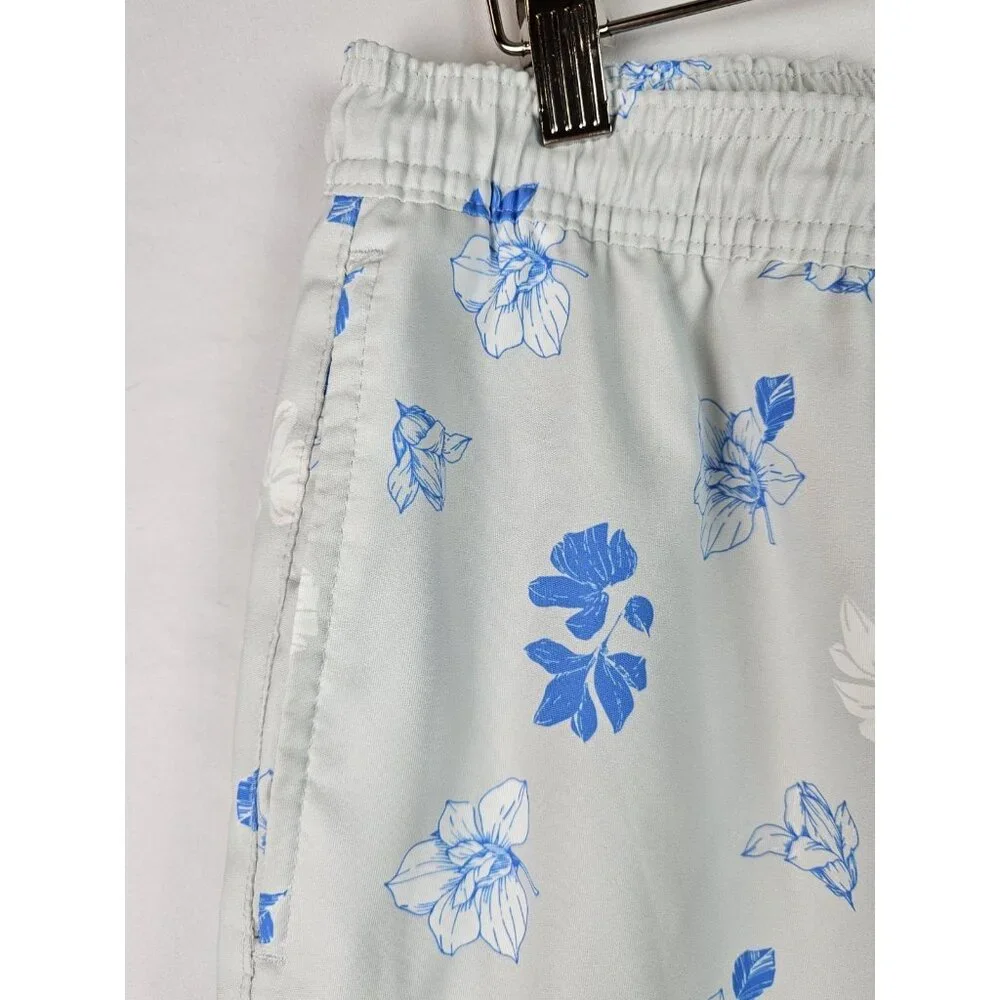 Magellan Men's Swim Trunks Size XL Blue Floral Fish Gear Swimsuit Shorts